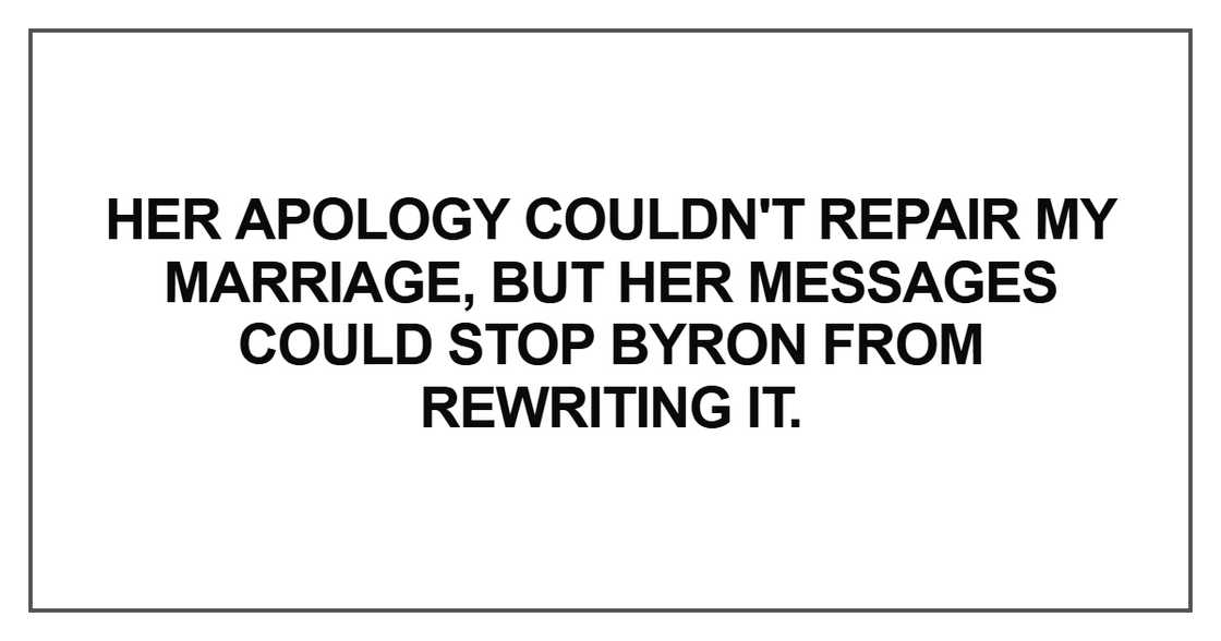 Her apology couldn't repair my marriage Her apology couldn't repair my marriage
