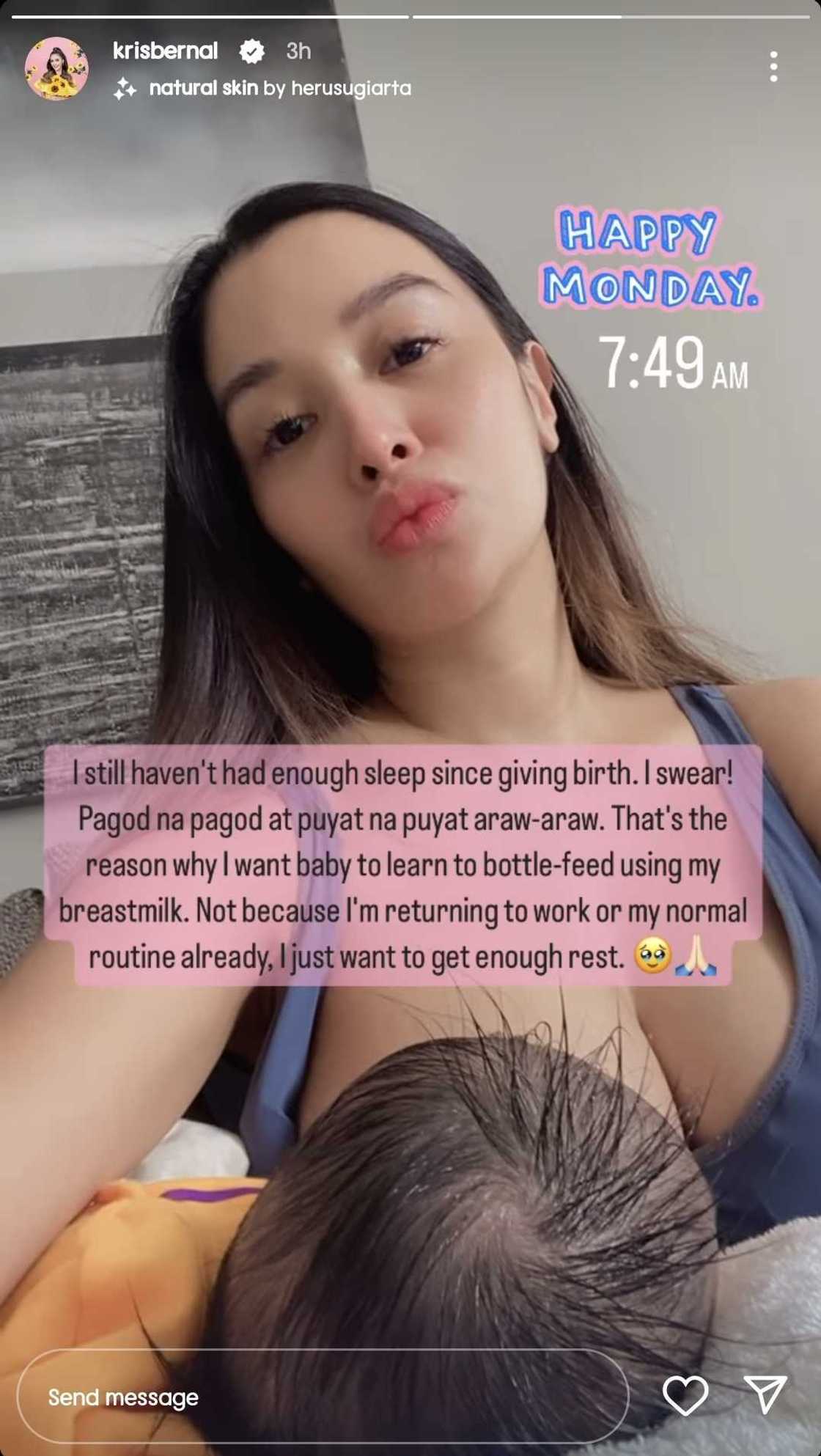 Kris Bernal shares her motherhood woes: "I just want to get enough rest" Kris Bernal shares her motherhood woes: "I just want to get enough rest"