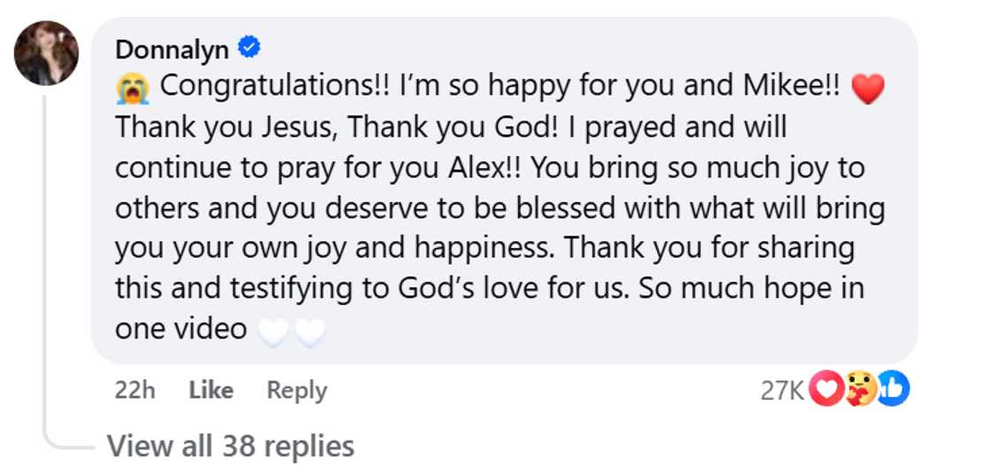 Donnalyn Bartolome, napaiyak sa rebelasyon ni Alex Gonzaga matapos ang matitinding pagsubok Donnalyn Bartolome, napaiyak sa rebelasyon ni Alex Gonzaga matapos ang matitinding pagsubok