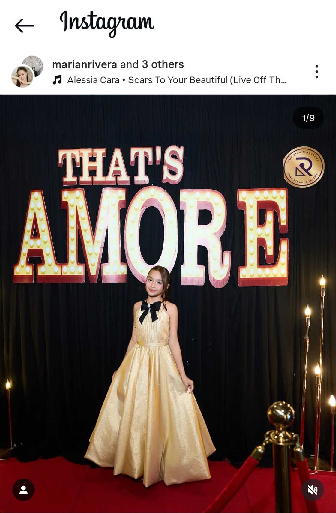 Marian Rivera, may mensahe kay Zia matapos ang performance nito sa That's Amore