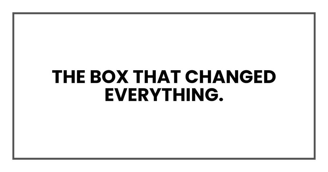 The labelled storage box.