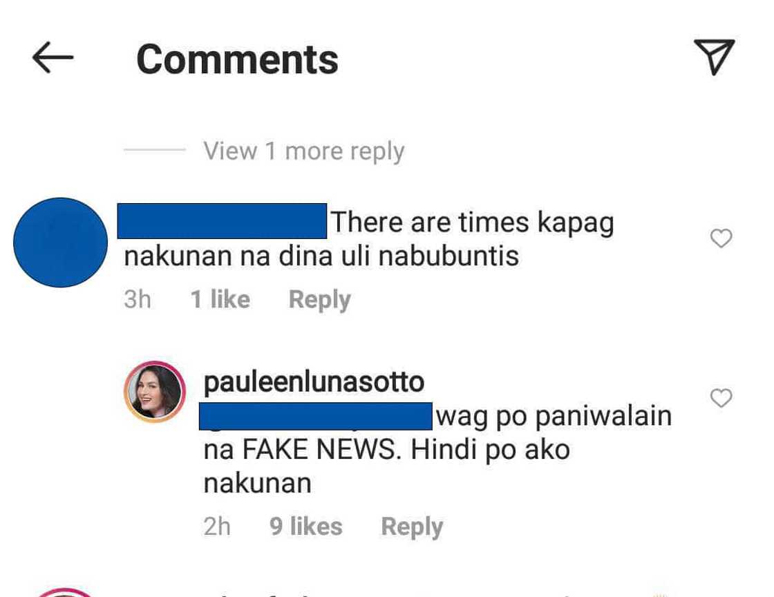 Pauleen Luna, hindi pinalampas ang komento na umano'y nakunan siya Pauleen Luna, hindi pinalampas ang komento na umano'y nakunan siya