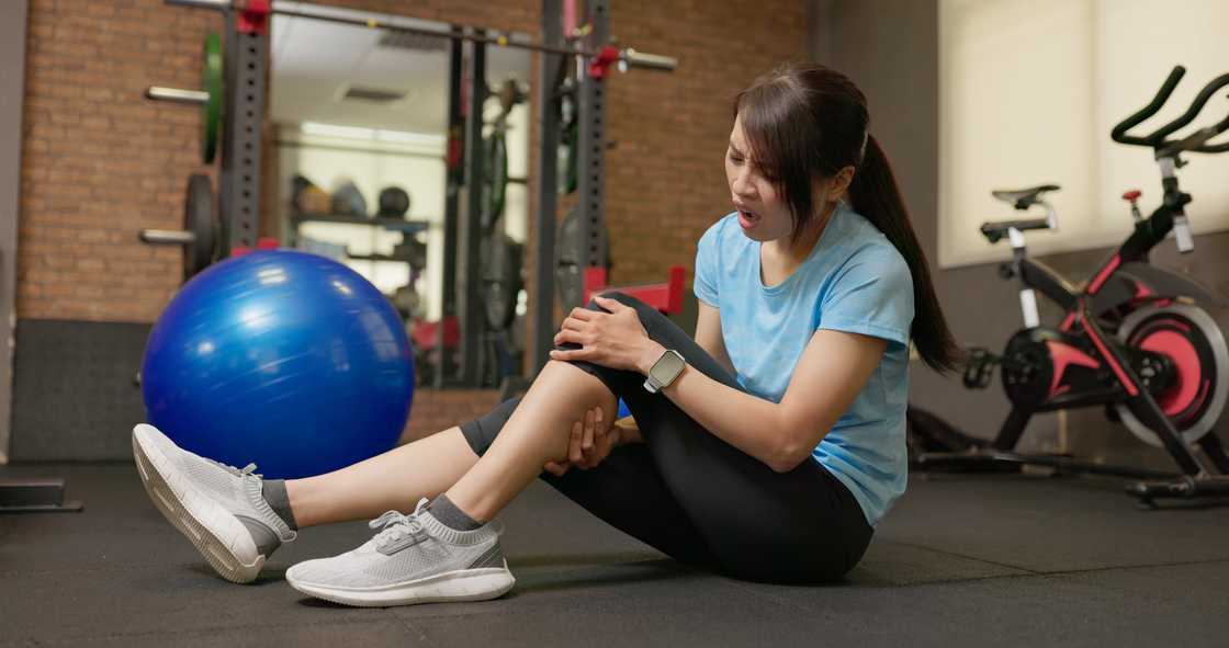 A lady in gym A lady in gym