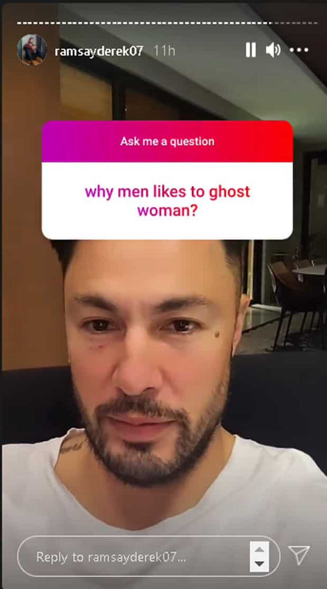 Derek Ramsay says women also do "ghosting," not just men