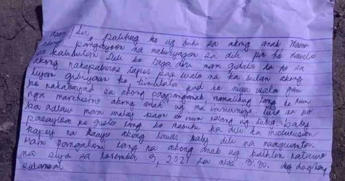 Nakakadurog-pusong liham ng ina para sa kukupkop ng anak niya, nag-viral Nakakadurog-pusong liham ng ina para sa kukupkop ng anak niya, nag-viral
