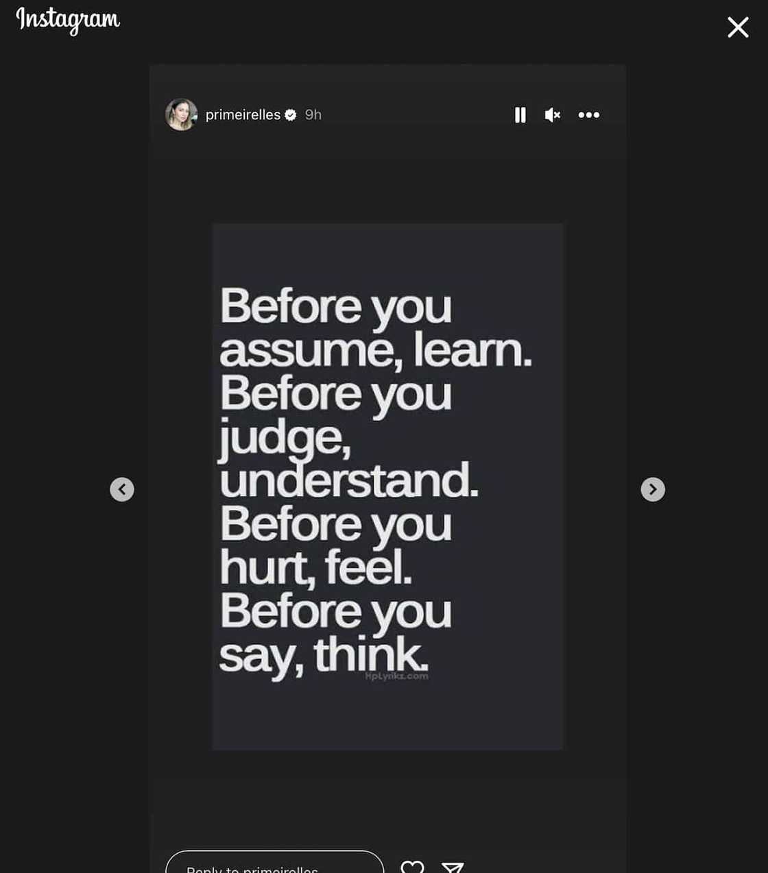 Priscilla Meirelles shares words of wisdom: “before you say, think” Priscilla Meirelles shares words of wisdom: “before you say, think”