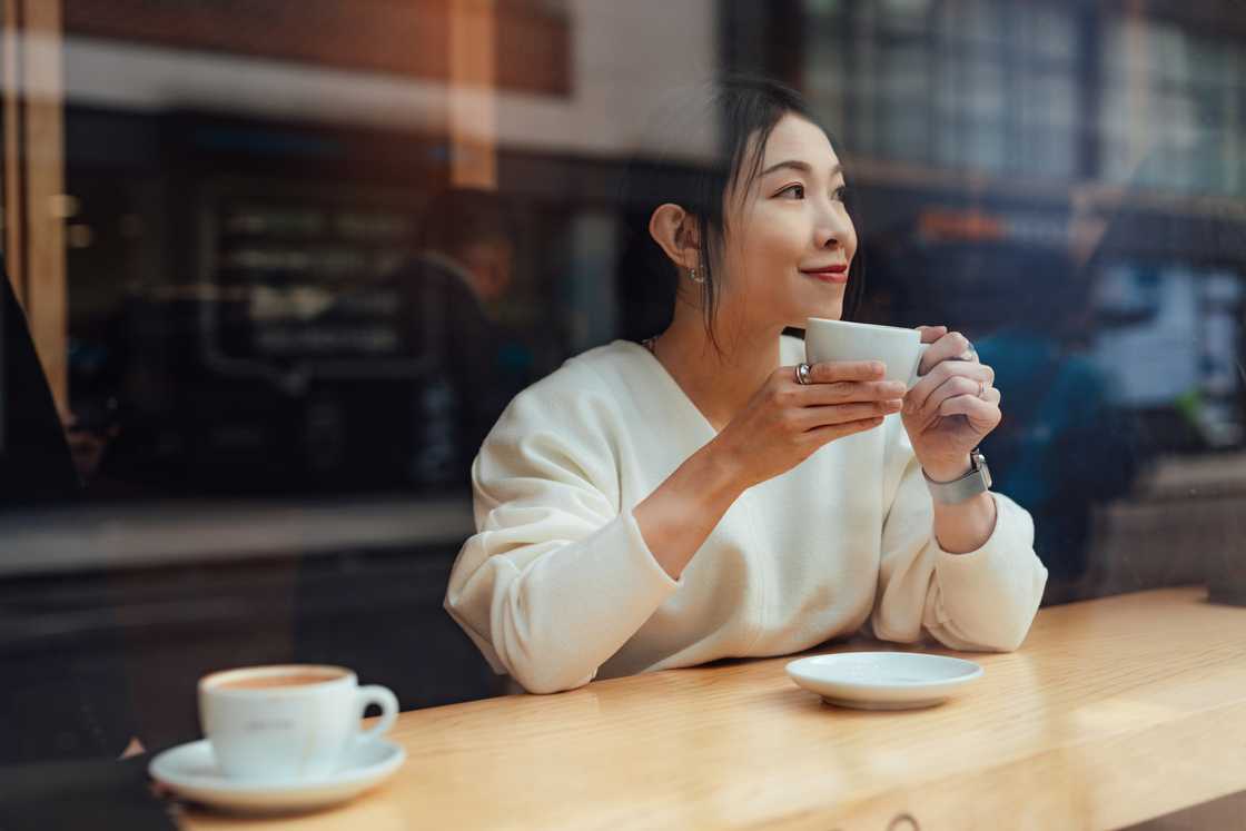 A happy lady A happy lady