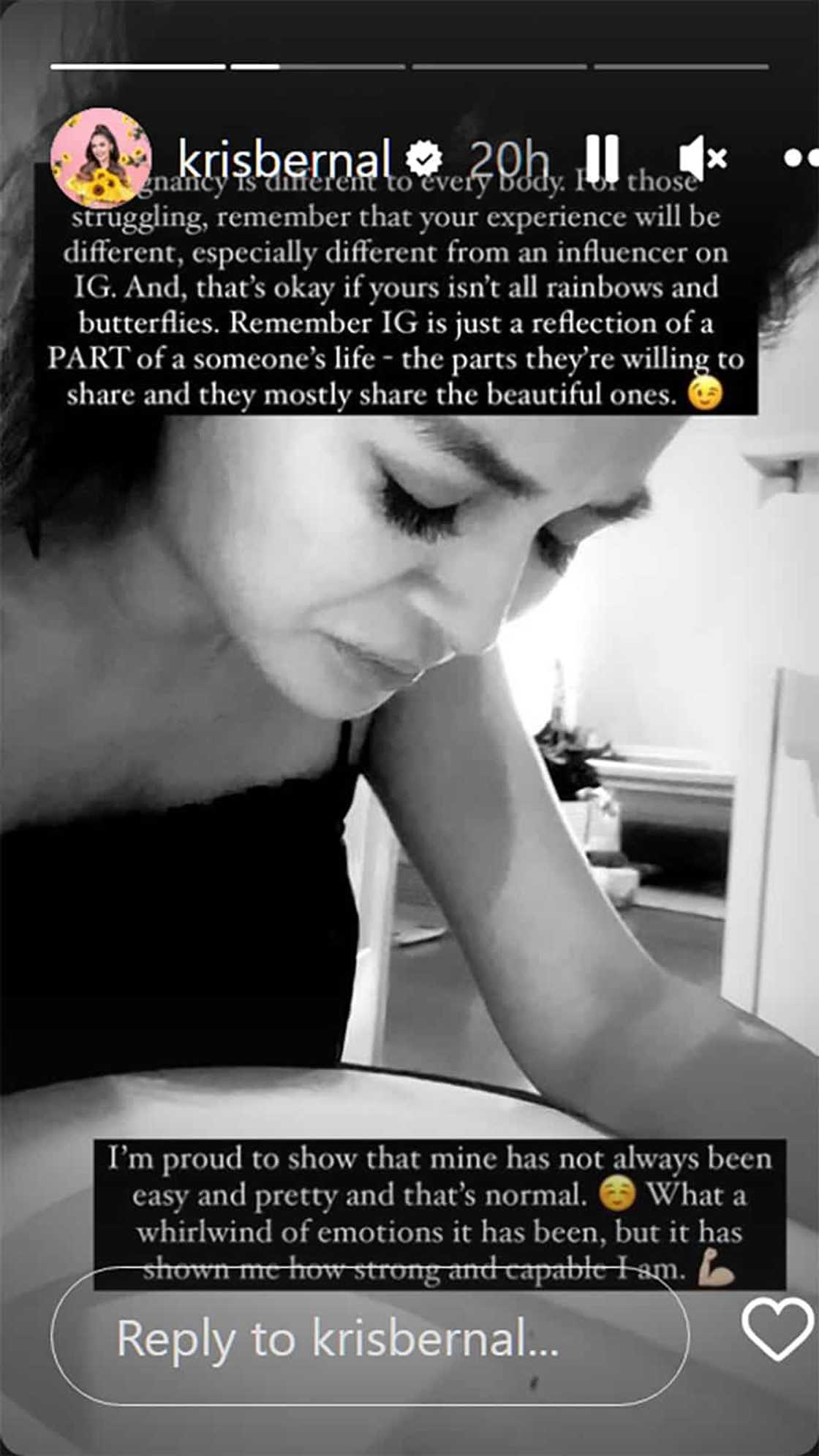 Kris Bernal, nagpakatotoo ukol sa pregnancy: "I'm proud to show mine has not always been easy" Kris Bernal, nagpakatotoo ukol sa pregnancy: "I'm proud to show mine has not always been easy"