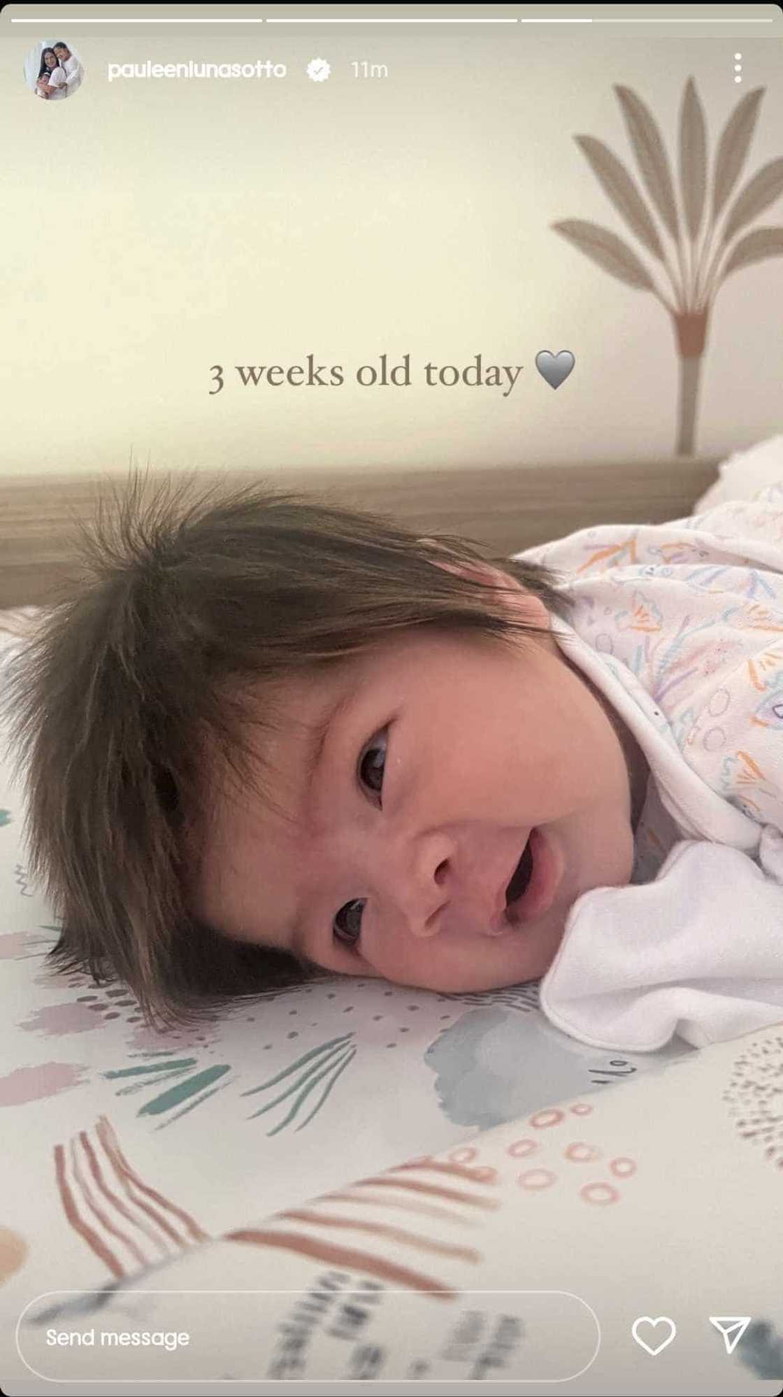 Pauleen Luna shares new photo of Baby Thia Marceline: "3 weeks old today" Pauleen Luna shares new photo of Baby Thia Marceline: "3 weeks old today"