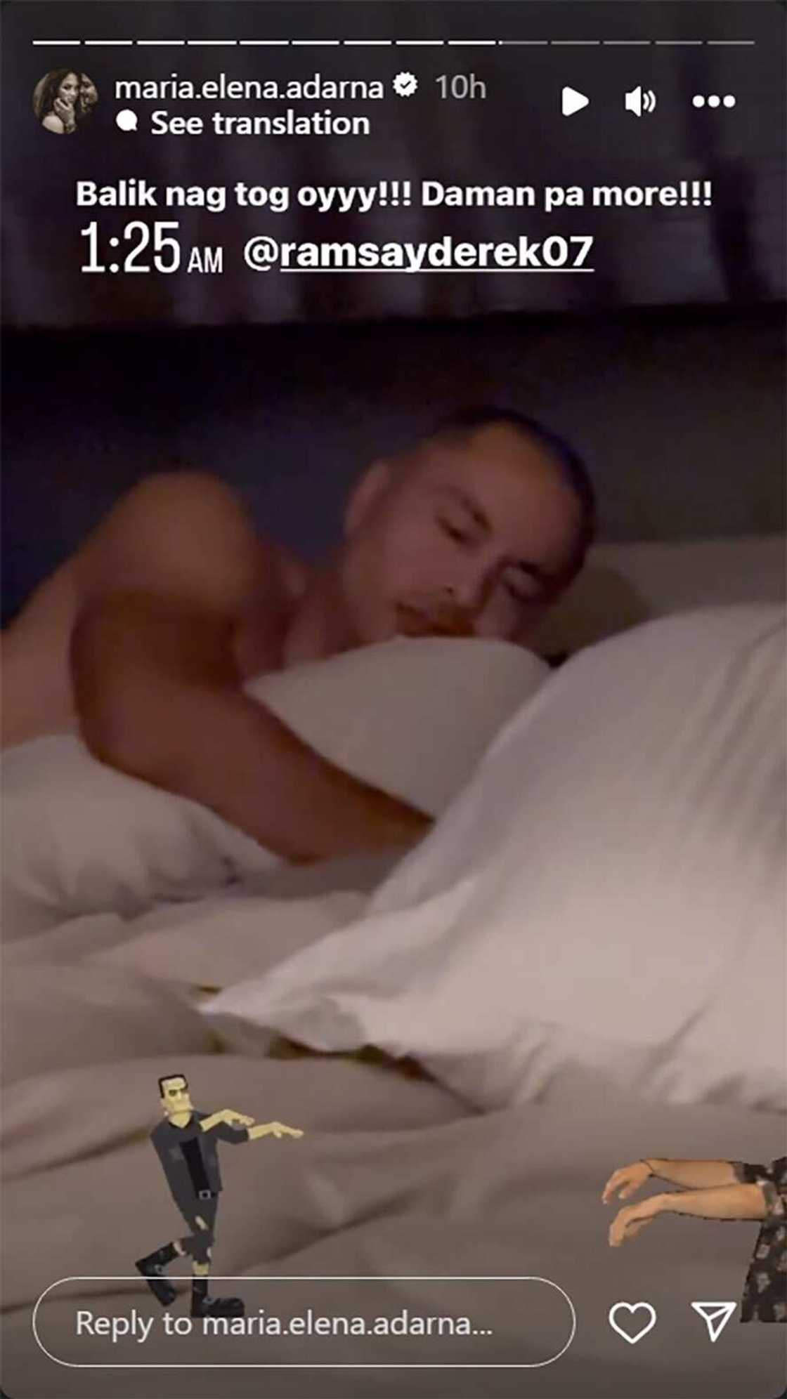Ellen Adarna, pinag-tripan si Derek; kinunan ng video na nagsasalita habang natutulog Ellen Adarna, pinag-tripan si Derek; kinunan ng video na nagsasalita habang natutulog