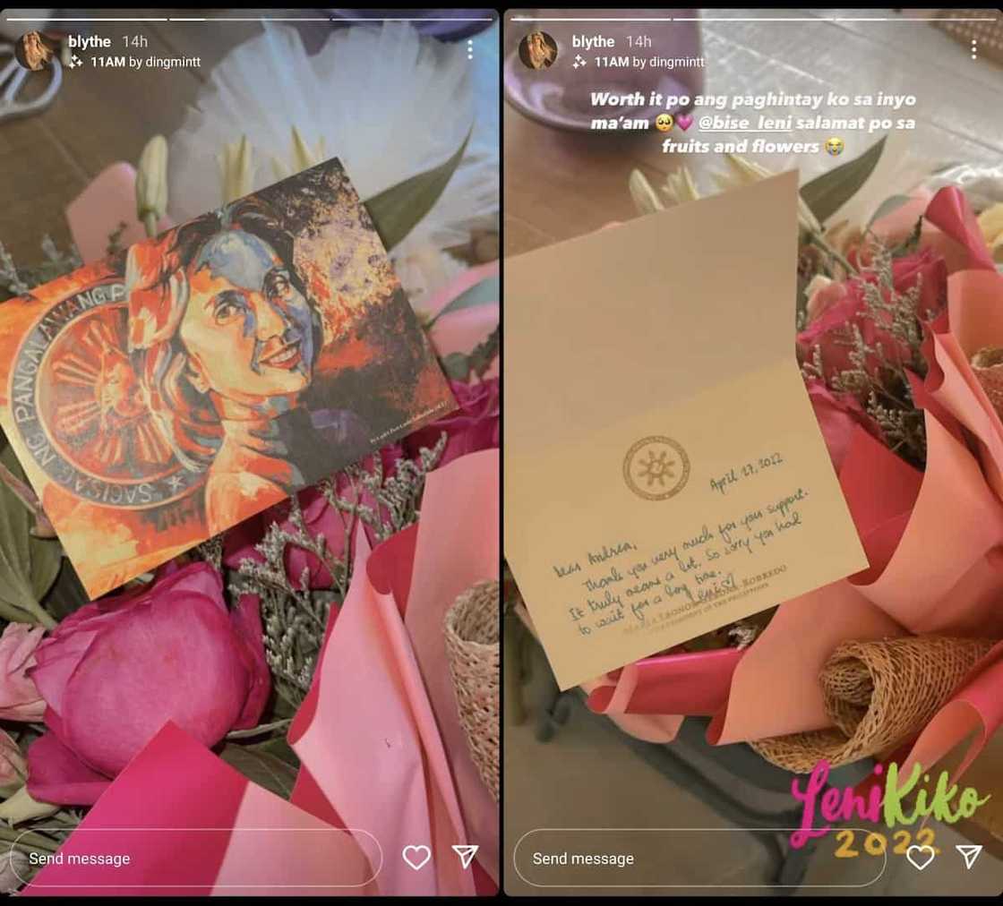 Andrea Brillantes receives flowers and letter from VP Leni Robredo Andrea Brillantes receives flowers and letter from VP Leni Robredo