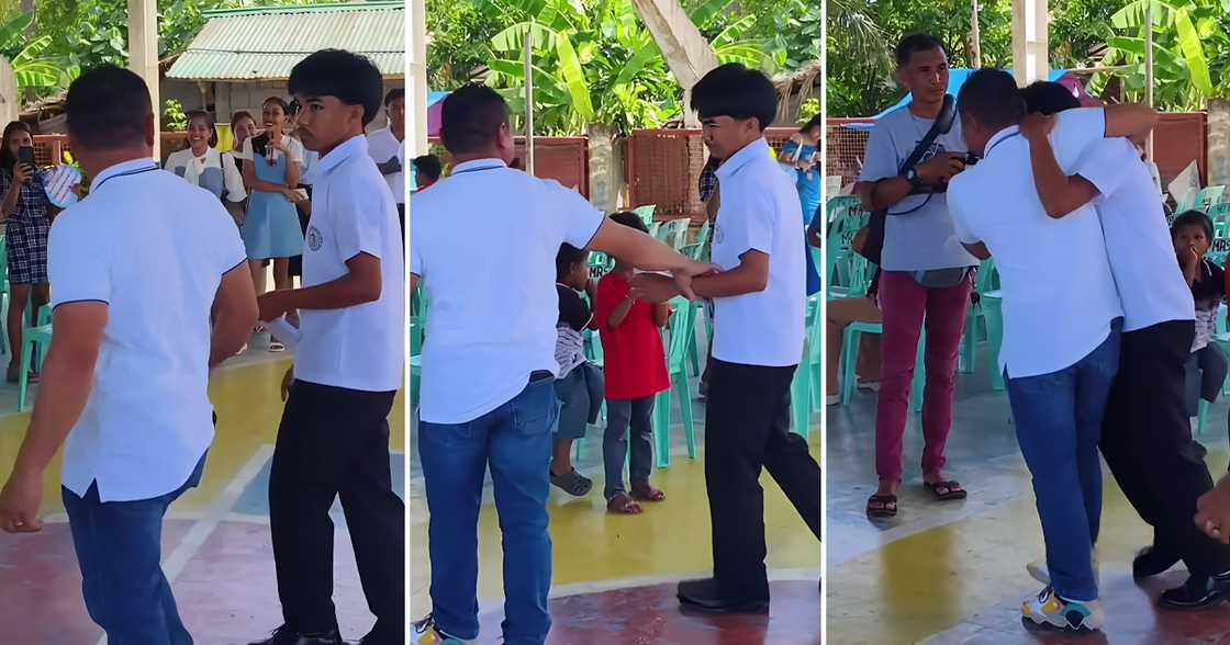 Vid ng pagsorpresa ng ama sa Moving Up Ceremony ng anak na huli niyang nakita ay 2022 pa, viral Vid ng pagsorpresa ng ama sa Moving Up Ceremony ng anak na huli niyang nakita ay 2022 pa, viral