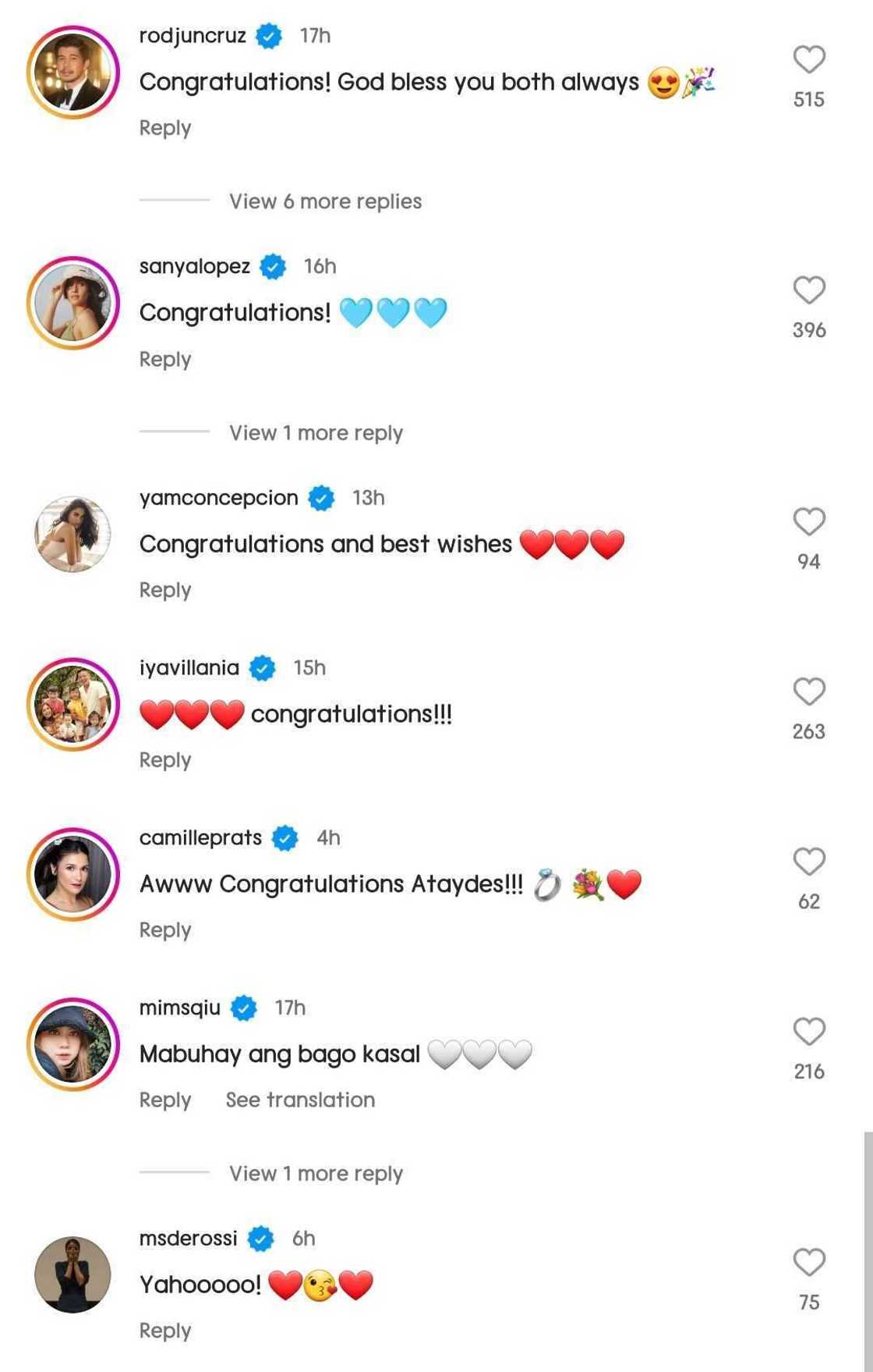 Celebrities react to Arjo Atayde and Maine Mendoza's wedding Celebrities react to Arjo Atayde and Maine Mendoza's wedding