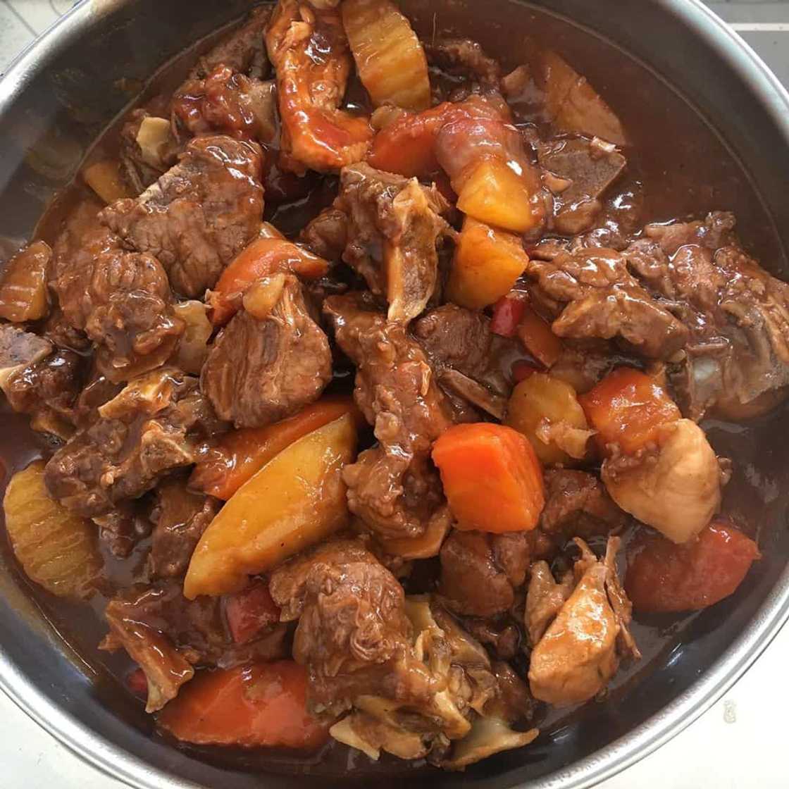 pork caldereta recipe pork caldereta recipe