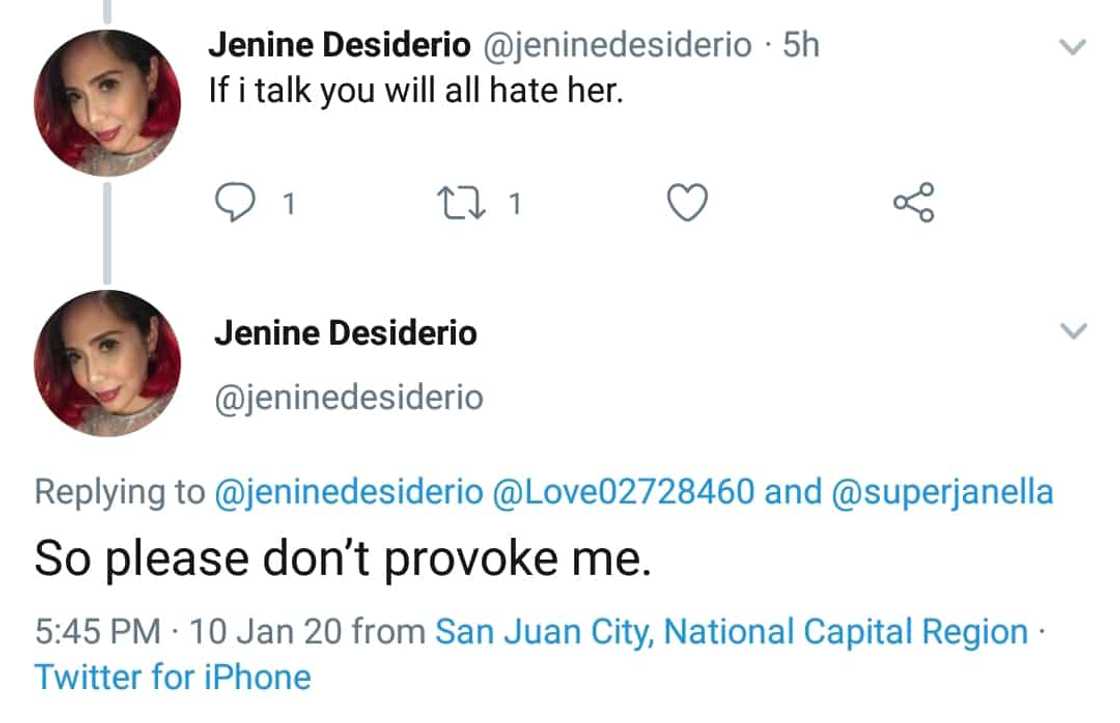 Jenine Desiderio, bumuwelta sa mga fans ng kanyang anak na si Janella Salvador Jenine Desiderio, bumuwelta sa mga fans ng kanyang anak na si Janella Salvador