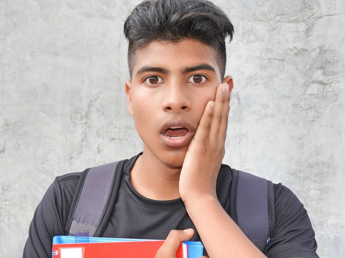 A shocked student A shocked student