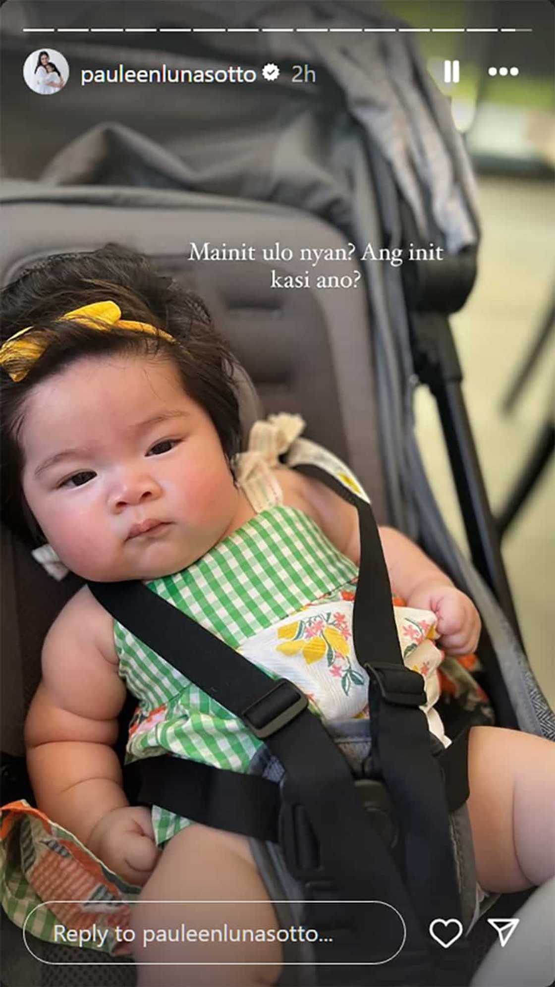 Pauleen Luna, pinost cute na photo ni Baby Mochi na may nakakatuwang caption: “Mainit ulo niyan?” Pauleen Luna, pinost cute na photo ni Baby Mochi na may nakakatuwang caption: “Mainit ulo niyan?”