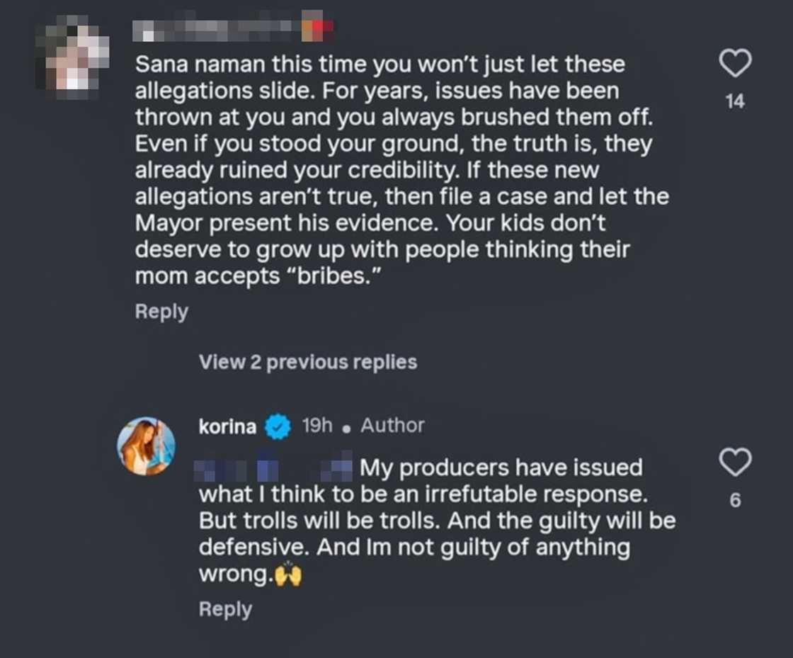 Netizen tinanong si Korina tungkol sa buradong panayam, broadcaster may matapang na sagot (📷@korina/IG)