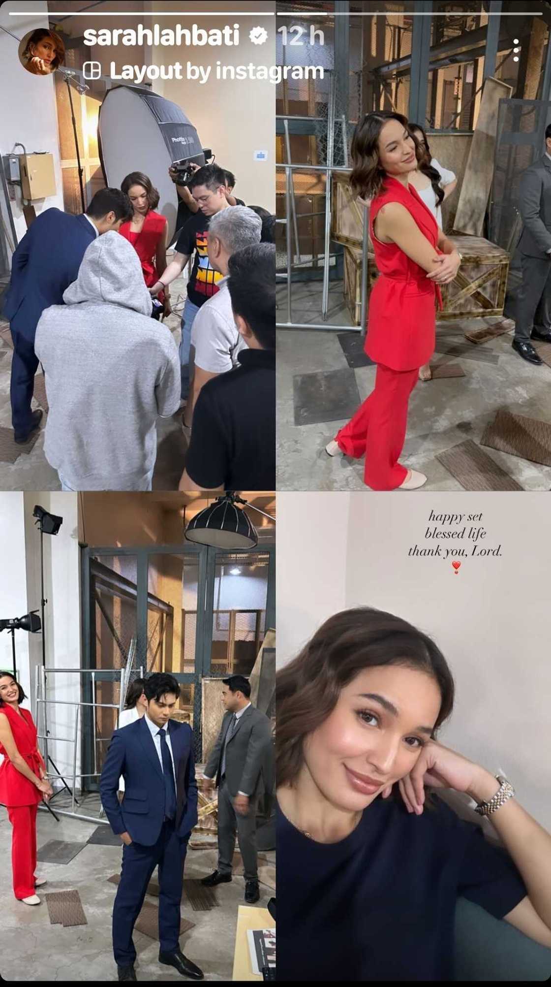Sarah Lahbati, ipinasilip ang set ng 'Lumuhod Ka Sa Lupa': "Happy set" Sarah Lahbati, ipinasilip ang set ng 'Lumuhod Ka Sa Lupa': "Happy set"