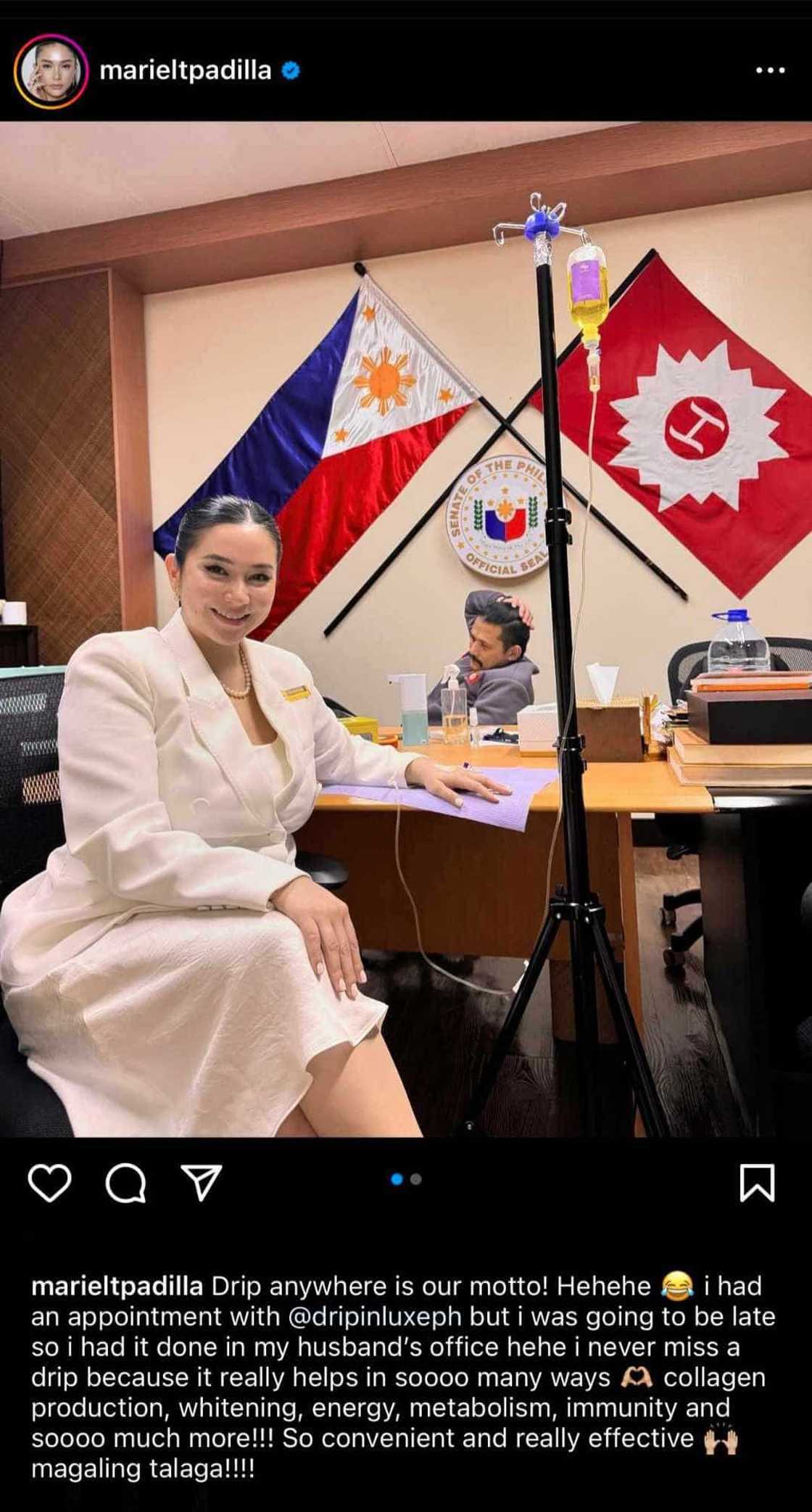 Mariel Padilla, binura ang kanyang post tungkol sa drip session niya Mariel Padilla, binura ang kanyang post tungkol sa drip session niya
