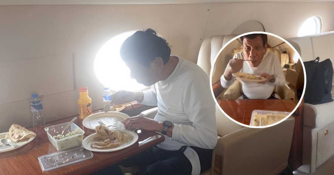 Sen. Bong Go, ibinahagi ang video ng pananghalian ni FPRRD sa loob ng eroplano Sen. Bong Go, ibinahagi ang video ng pananghalian ni FPRRD sa loob ng eroplano
