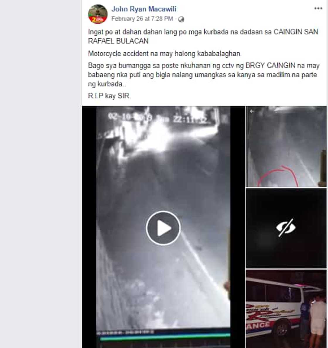 Paranormal evidence? 'Ghost' allegedly captured before a motorcycle accident Paranormal evidence? 'Ghost' allegedly captured before a motorcycle accident