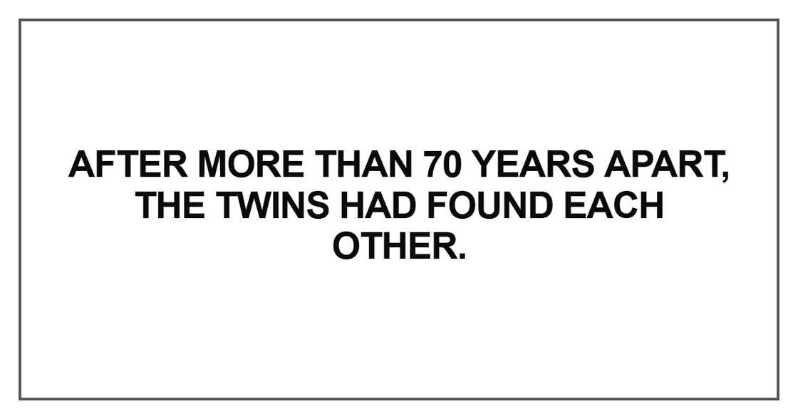 After more than 70 years apart After more than 70 years apart