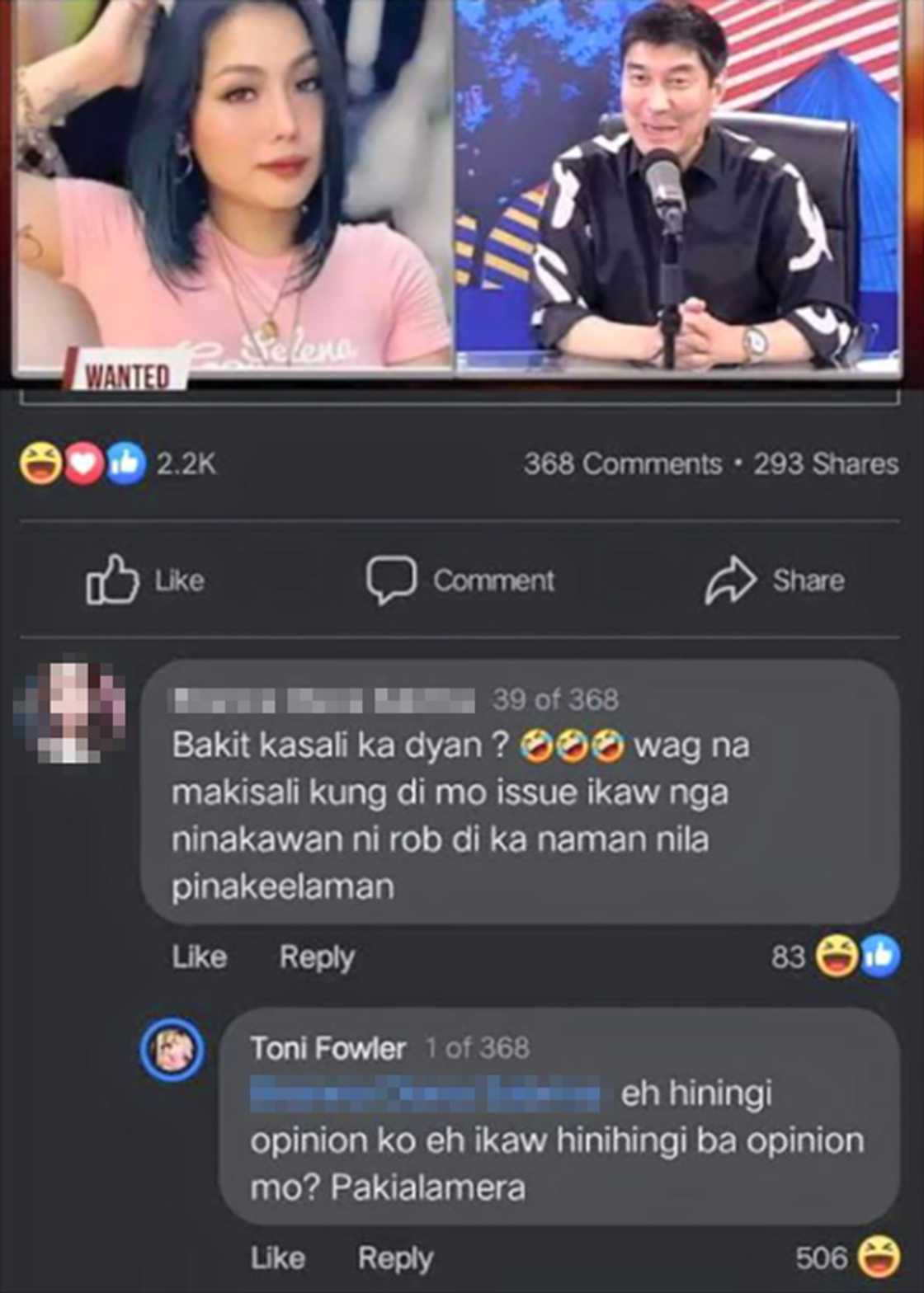 Toni Fowler, sinupalpal ang netizen na sinabihan siyang nakikialam