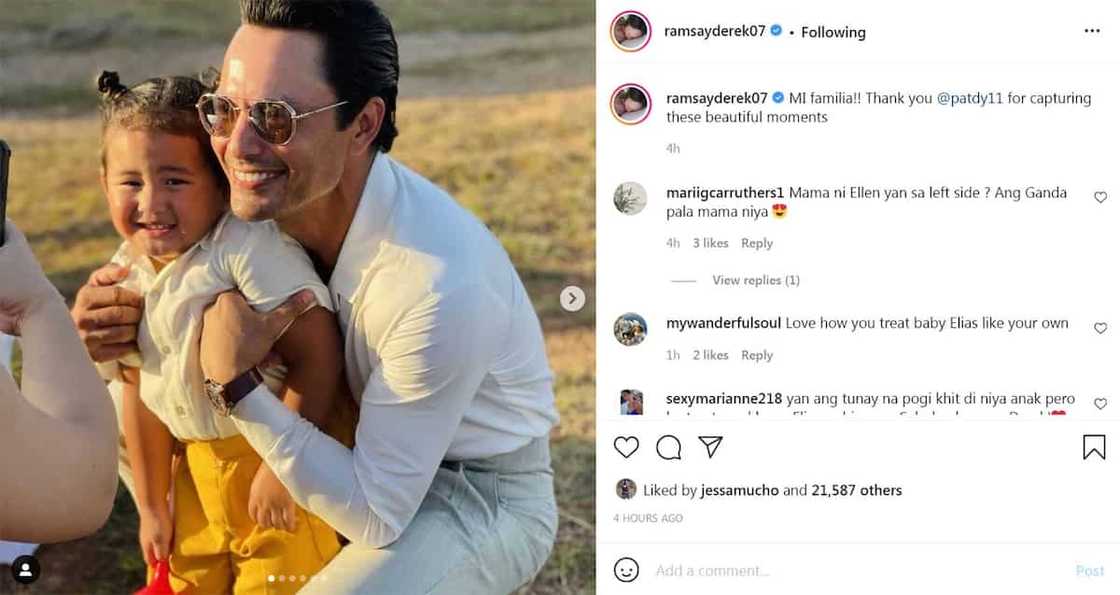 Derek Ramsay, kinagiliwan ng marami ang kanyang “Mi Familia” post kung saan yakap-yakap niya si Elias Modesto