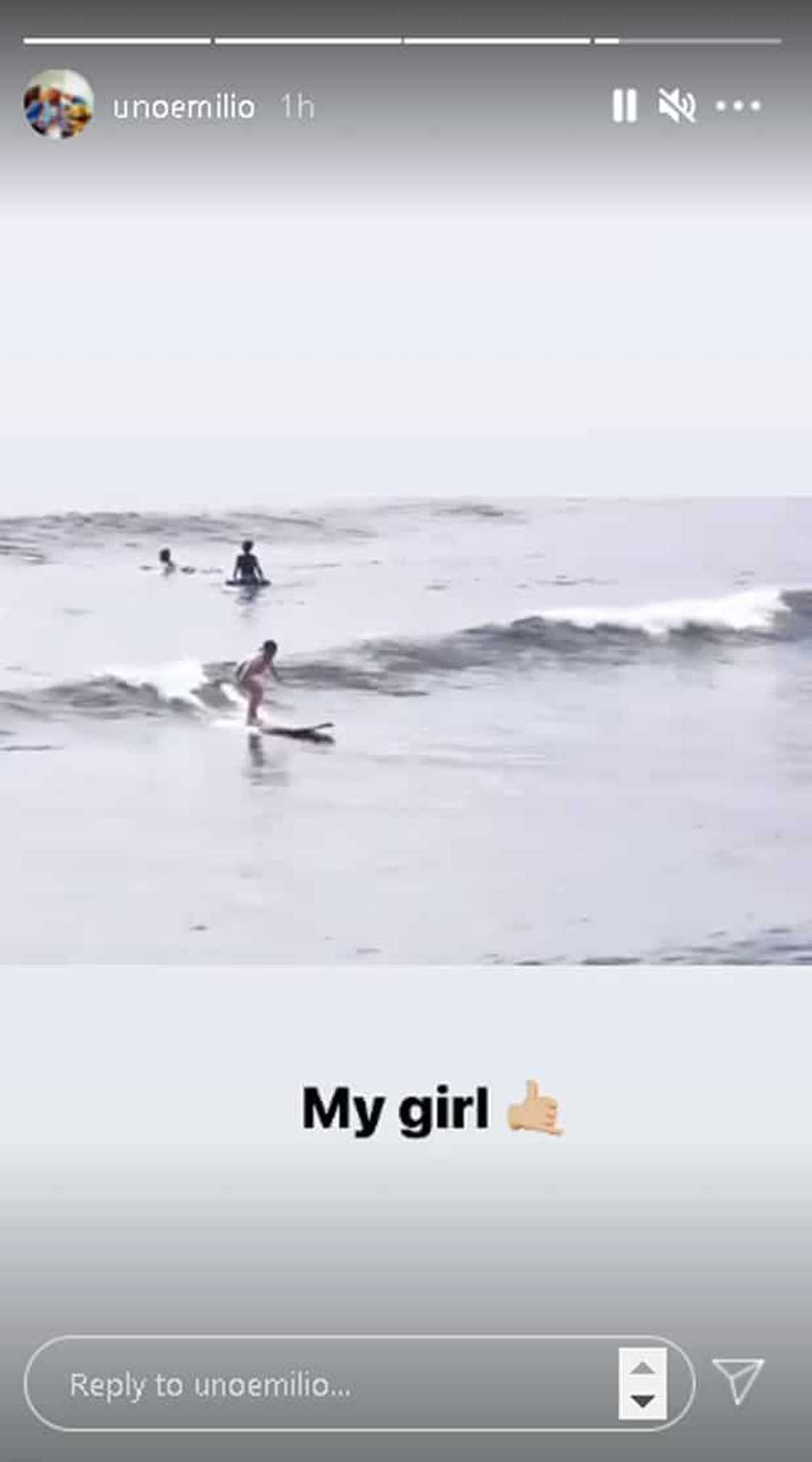 Jake Ejercito proud of daughter Ellie Eigenmann surfing the waves of Siargao Jake Ejercito proud of daughter Ellie Eigenmann surfing the waves of Siargao
