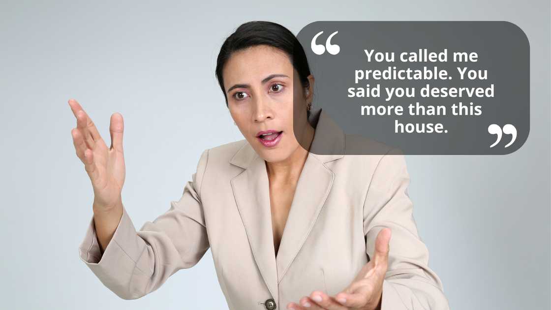 An angry woman arguing