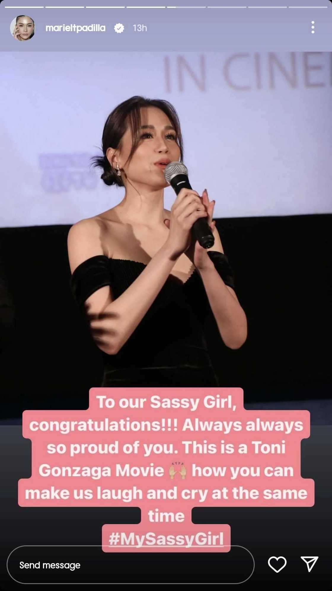 Mariel Padilla pens a heartfelt congratulatory message to Toni Gonzaga Mariel Padilla pens a heartfelt congratulatory message to Toni Gonzaga