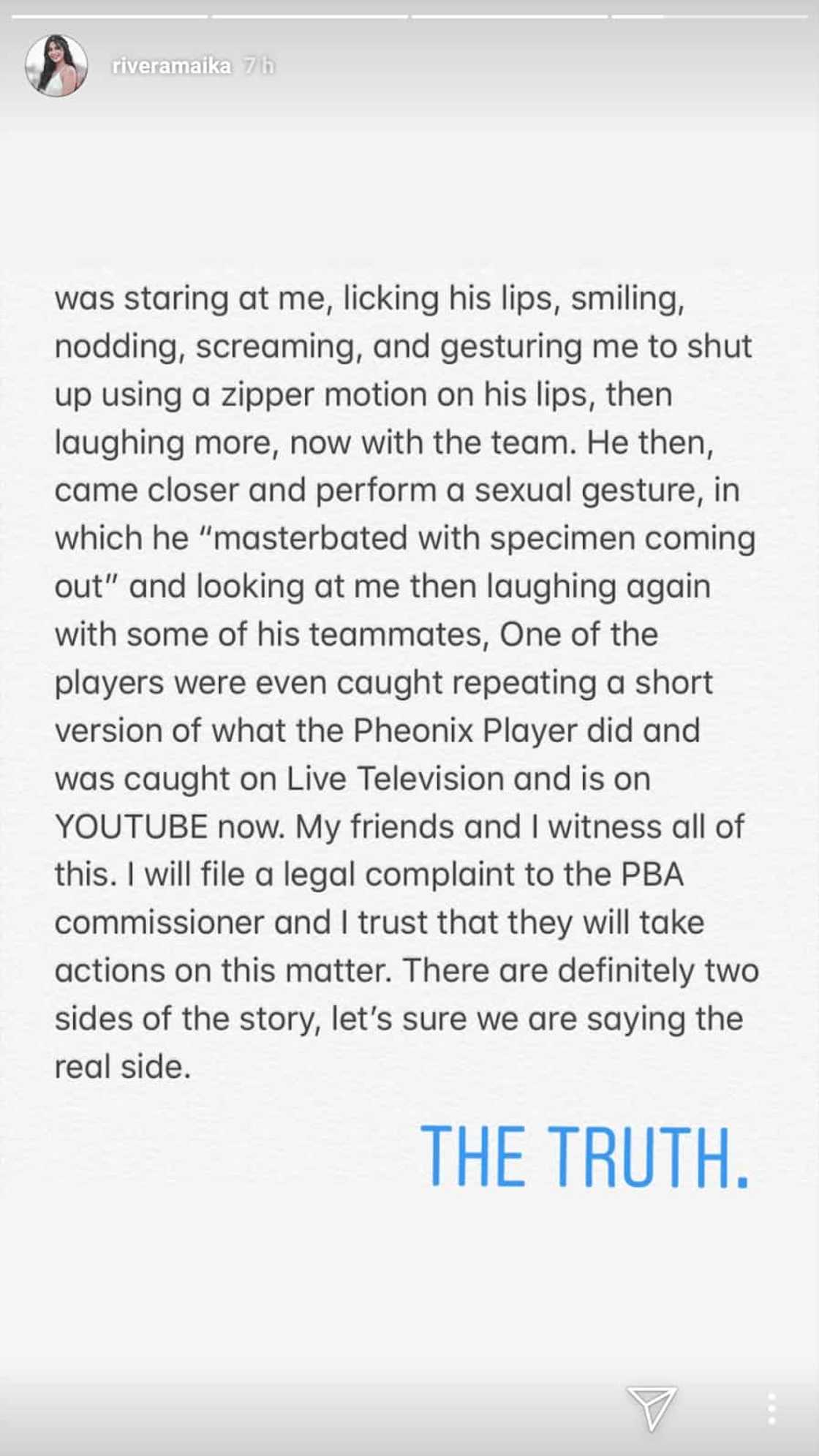 Maika Rivera strikes back, tells her side of the story on Calvin Abueva controversy Maika Rivera strikes back, tells her side of the story on Calvin Abueva controversy