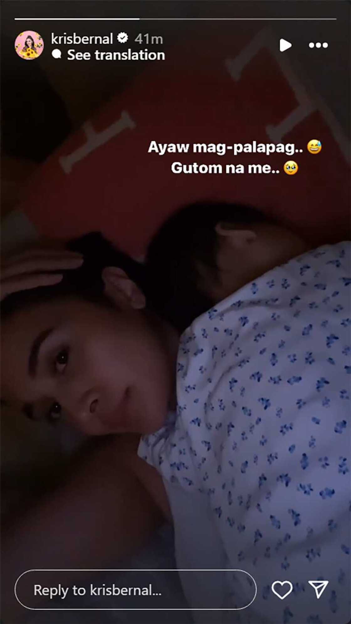 Kris Bernal, pagod at gutom tiniis dahil ayaw magpalapag si Baby Hailee Lucca: “Gutom na me”