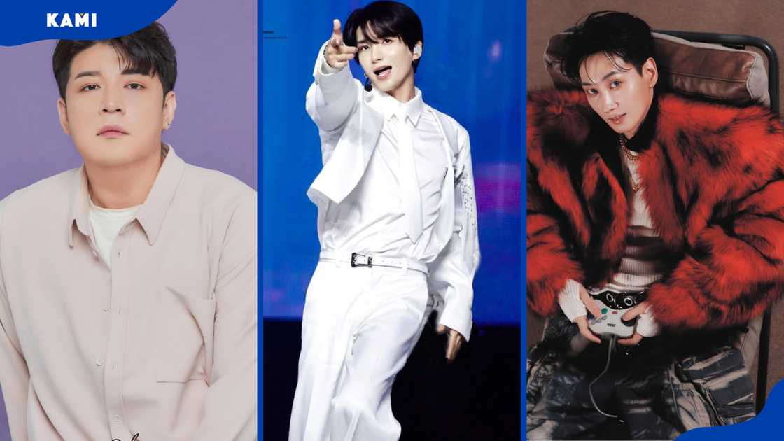 Super Junior's members: Shindong, Leeteuk, and Eunhyuk Super Junior's members: Shindong, Leeteuk, and Eunhyuk