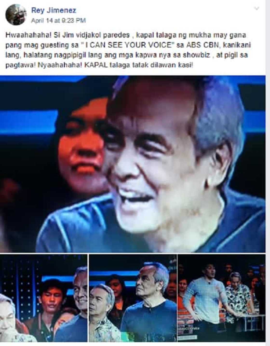 Fact check: Did Jim Paredes appear on a TV show after his controversial scandal?