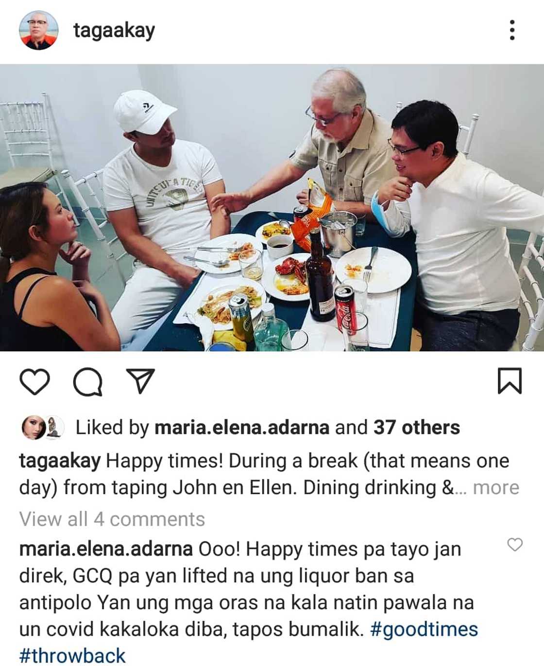 Ellen Adarna, nilinaw na GCQ pa naganap ang inuman nila sa set ng John en Ellen