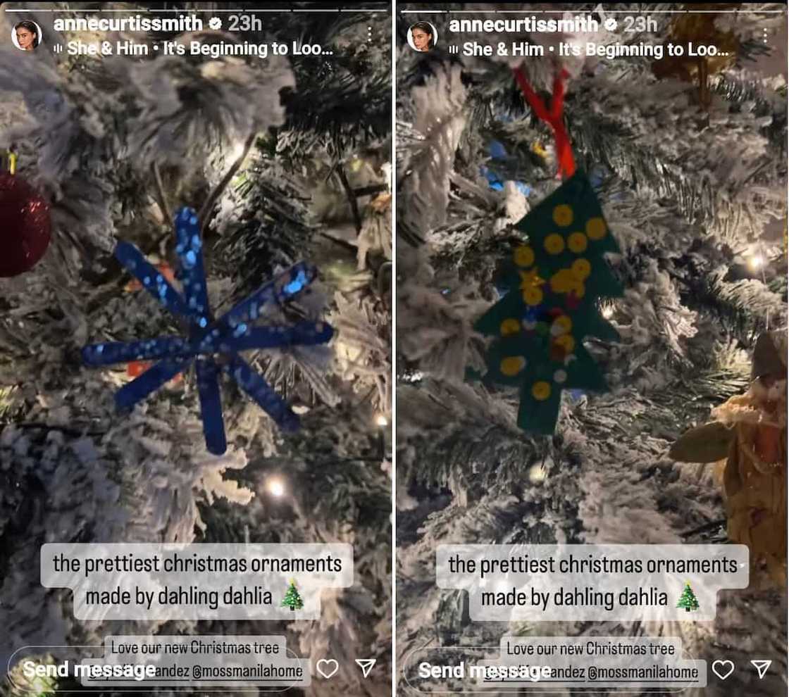 Anne Curtis, ibinida mga gawa ni baby Dahlia na Christmas ornaments