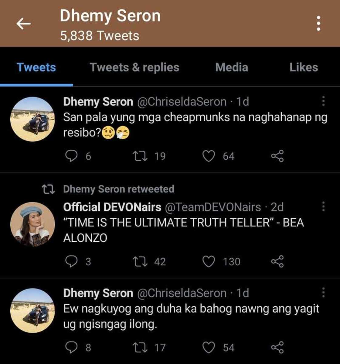Dhemy Seron shares cryptic post about "receipts" amid Heaven-Kiko's Boracay photos Dhemy Seron shares cryptic post about "receipts" amid Heaven-Kiko's Boracay photos