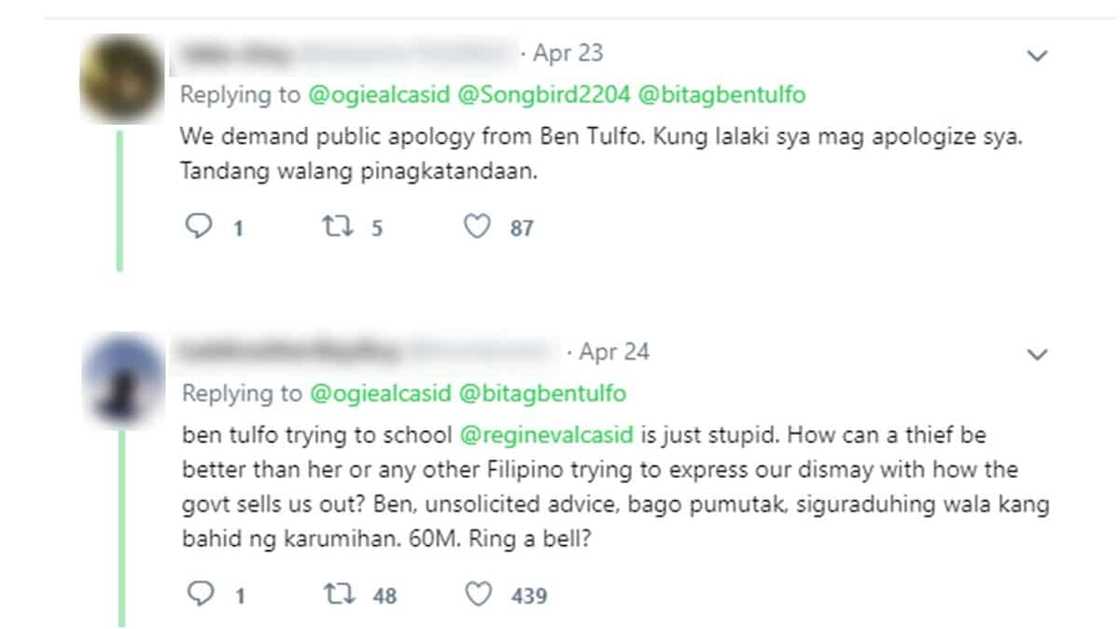Ben Tulfo receives heavy criticism from Regine Velasquez & Ogie Alcasid’s fans Ben Tulfo receives heavy criticism from Regine Velasquez & Ogie Alcasid’s fans