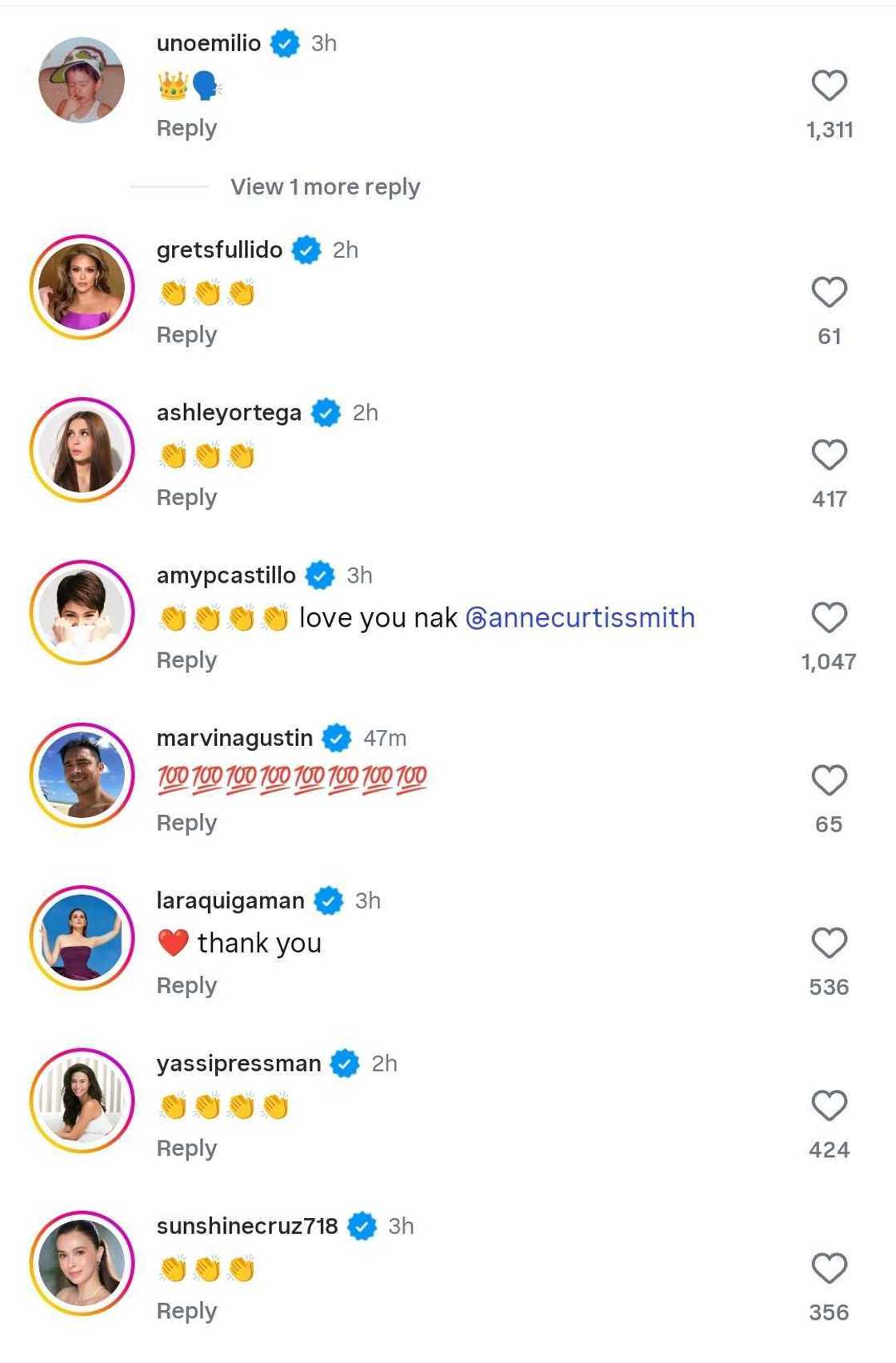 Celebrities, nag-react sa statement ni Anne Curtis ukol sa kontrobersyal na pahayag ni Bong Suntay