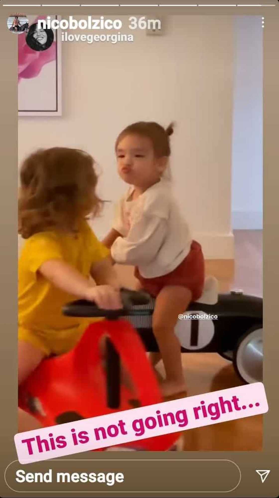 Nico Bolzico reacts to Thylane trying to kiss Georgina Wilson’s son: “This is not going right” Nico Bolzico reacts to Thylane trying to kiss Georgina Wilson’s son: “This is not going right”