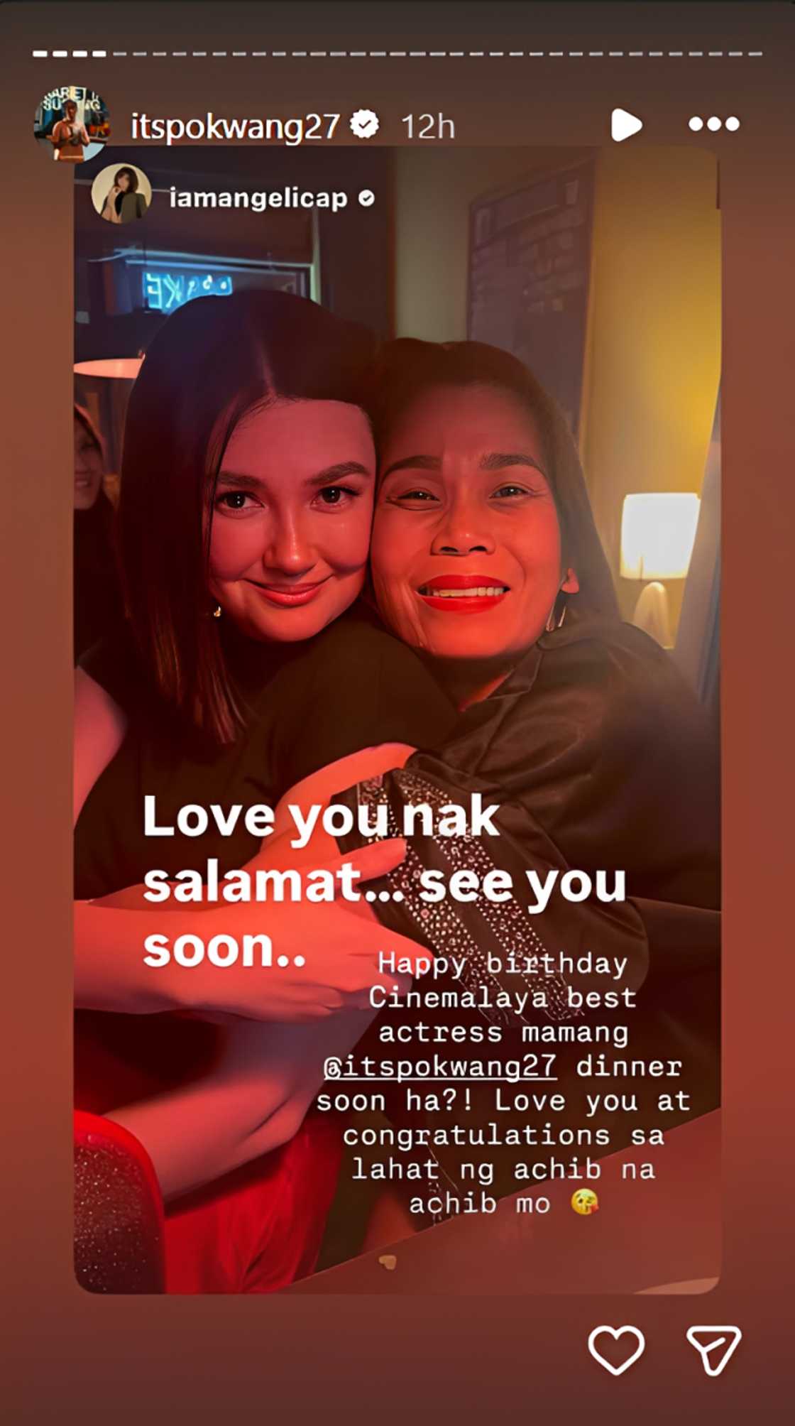 Angelica Panganiban, may espesyal na birthday message kay Pokwang; sweet naman ang reply ni Pokwang