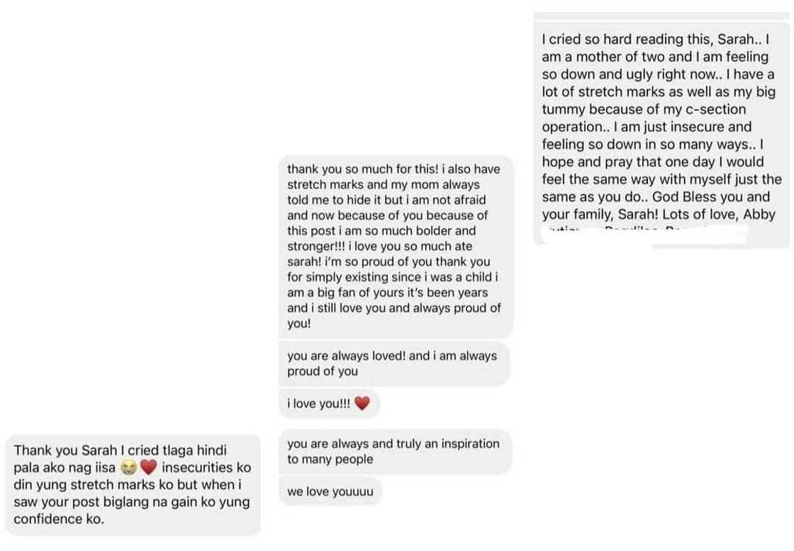 Netizens rally behind Sarah Lahbati's viral post about flaunting her stretch marks Netizens rally behind Sarah Lahbati's viral post about flaunting her stretch marks