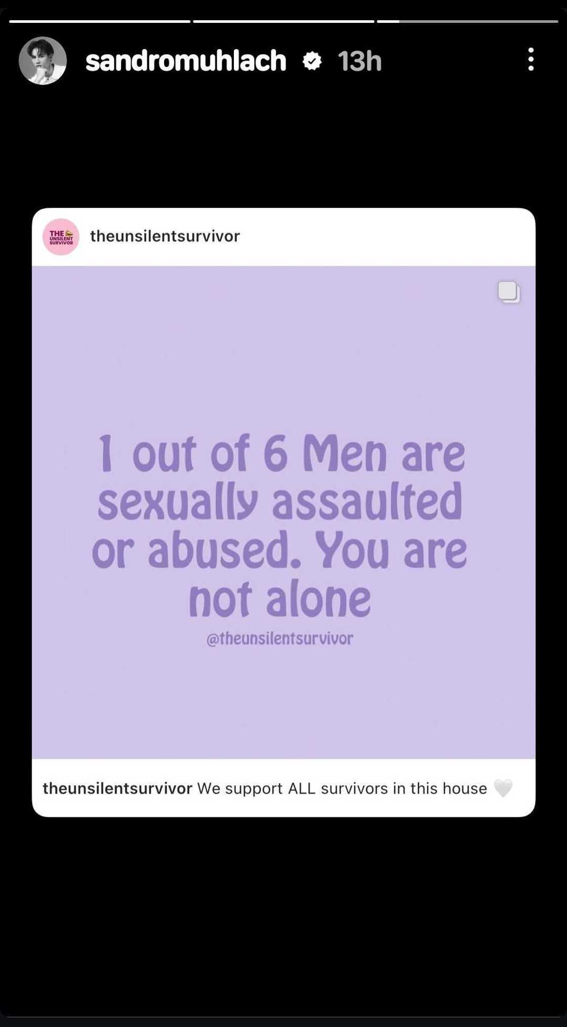 Sandro Muhlach, nag-share ng makabuluhang quote card ukol sa mga lalaking inabuso Sandro Muhlach, nag-share ng makabuluhang quote card ukol sa mga lalaking inabuso