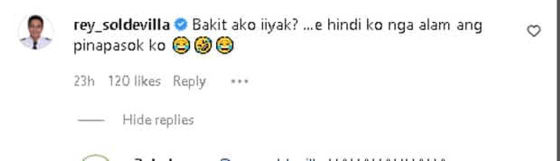 Witty comment ni Rey Soldevilla sa post ni Yasmien Kurdi tungkol sa mga umiiyak na groom, viral Witty comment ni Rey Soldevilla sa post ni Yasmien Kurdi tungkol sa mga umiiyak na groom, viral