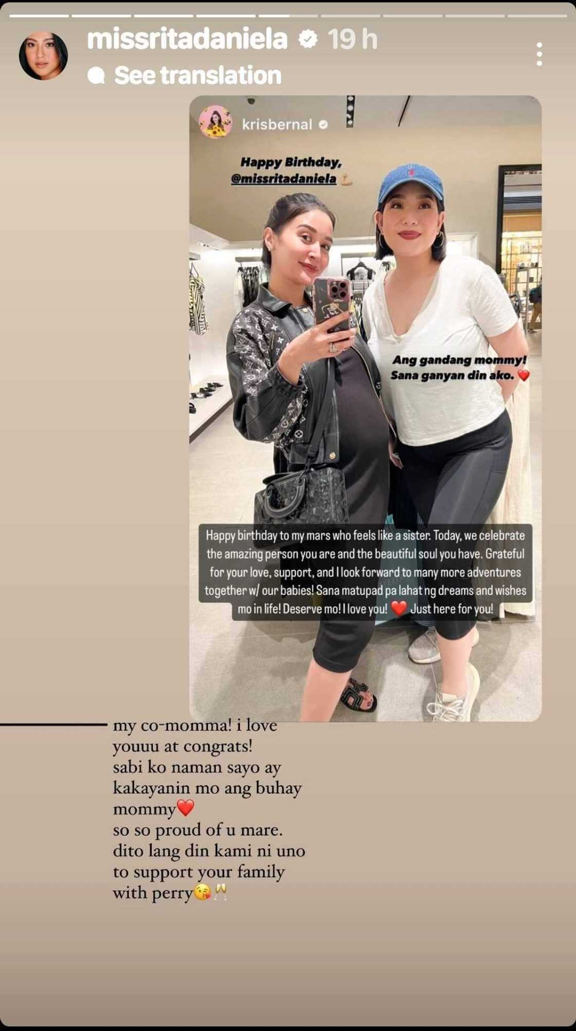 Kris Bernal pens heartfelt birthday message for Rita Daniela; Rita writes sweet reply