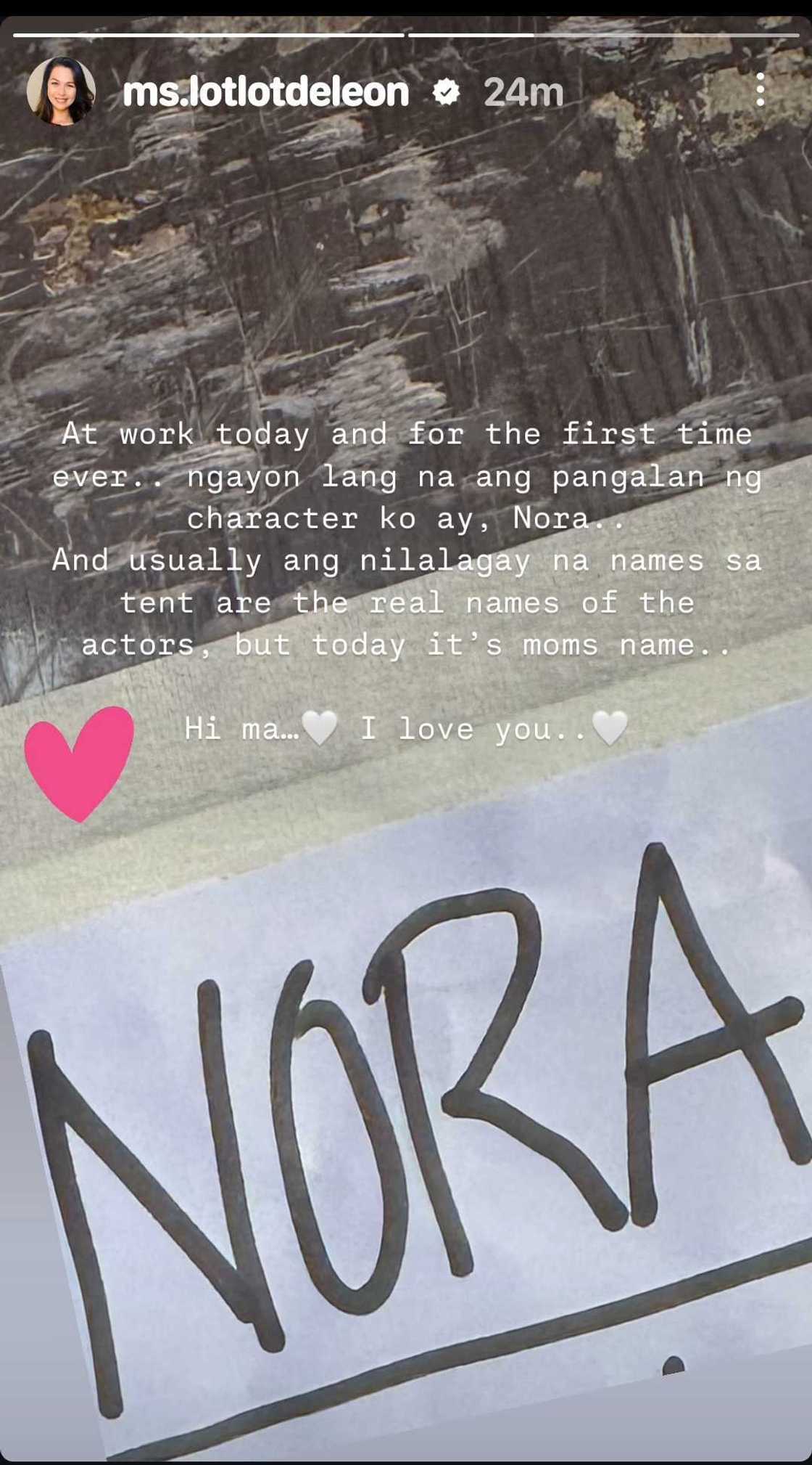 Lotlot de Leon, nag-react sa pangalan ng kanyang karakter na si “Nora” Lotlot de Leon, nag-react sa pangalan ng kanyang karakter na si “Nora”