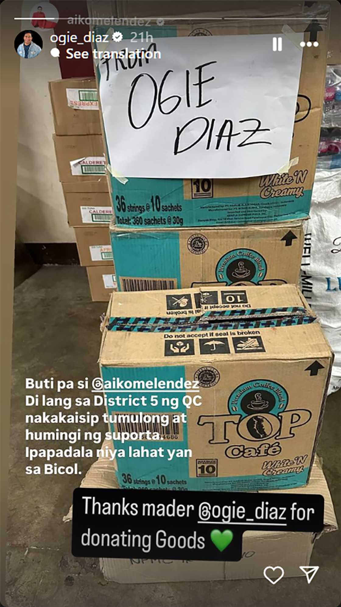 Ogie Diaz, pinuri efforts ni Aiko Melendez: “Ipapadala niya lahat yan sa Bicol” Ogie Diaz, pinuri efforts ni Aiko Melendez: “Ipapadala niya lahat yan sa Bicol”