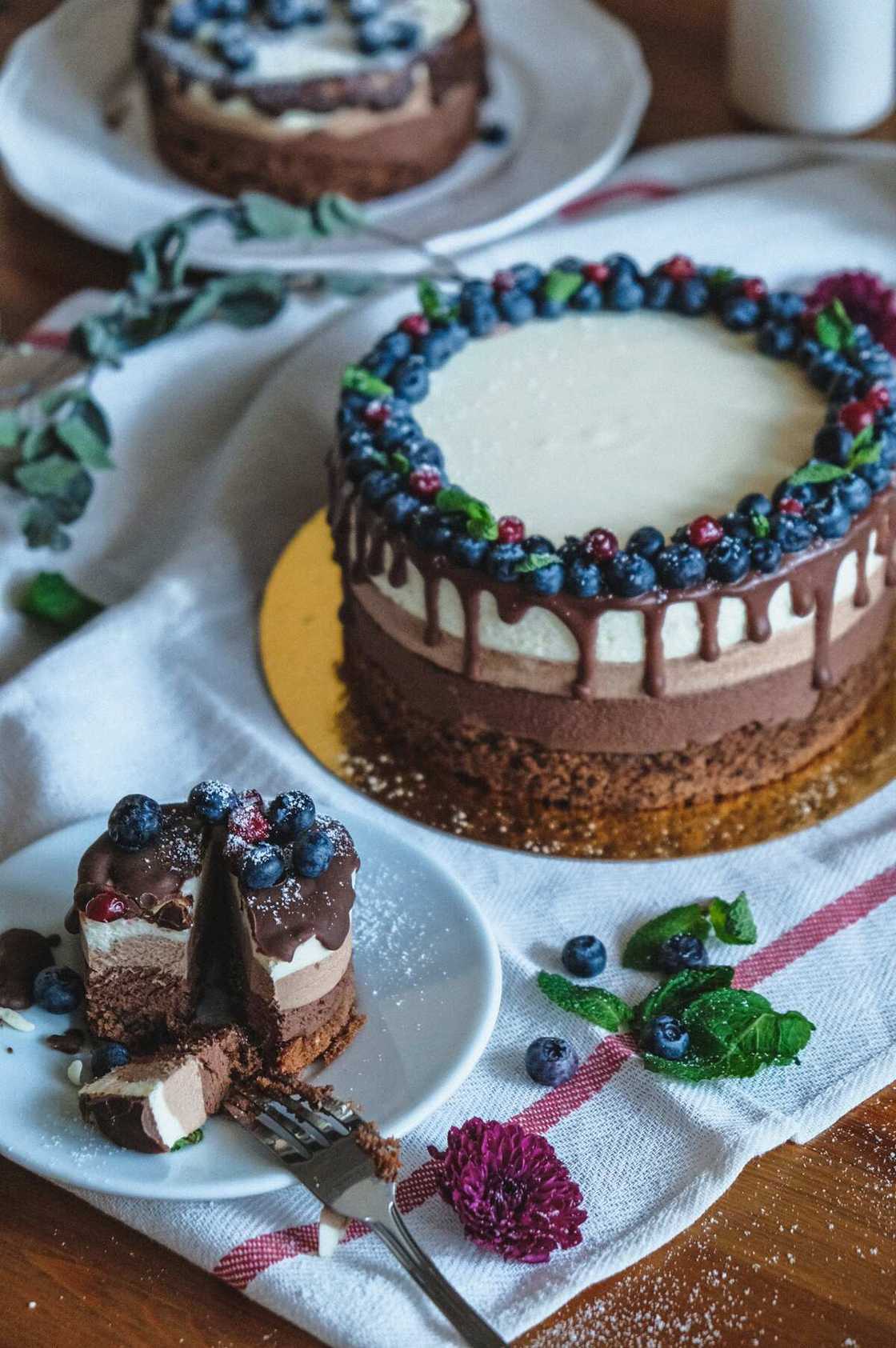 chocolate fondant and berries chocolate fondant and berries